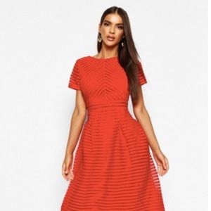 Full skirted midi dress